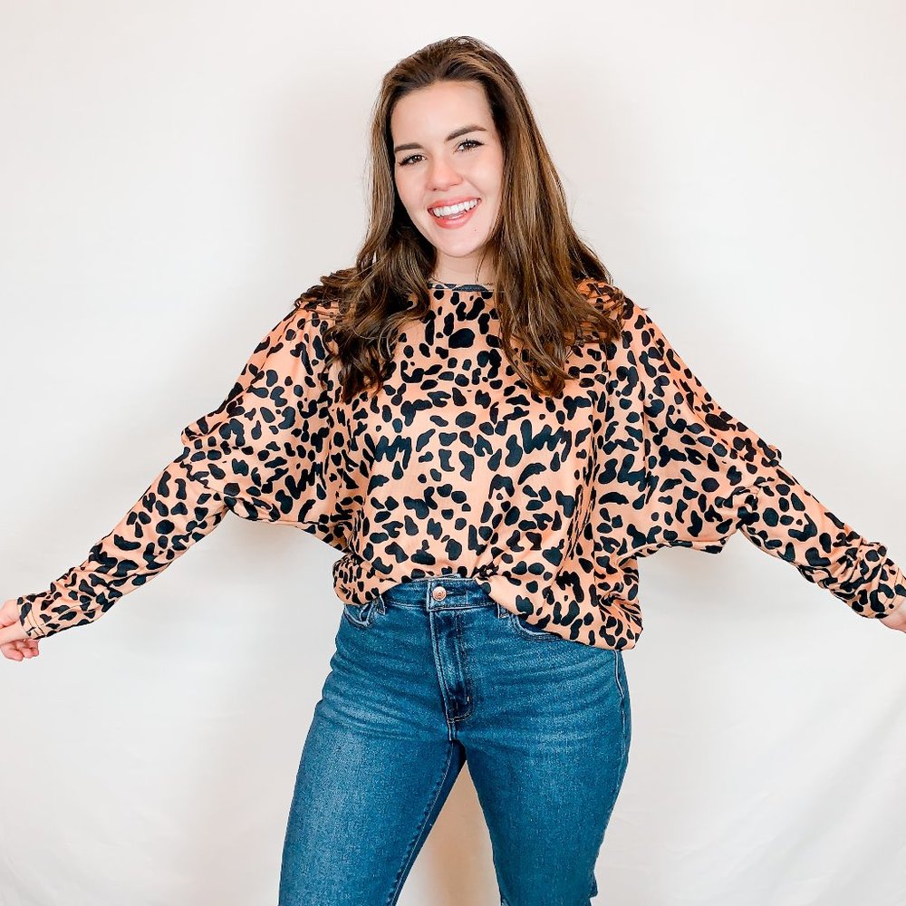 Off Shoulder Leopard Tunic